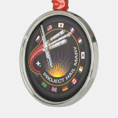 Space Mission Patch Ornament Aus Metall (Links)