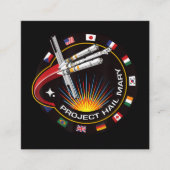 Space Mission Patch Quadratische Visitenkarte (Vorderseite)