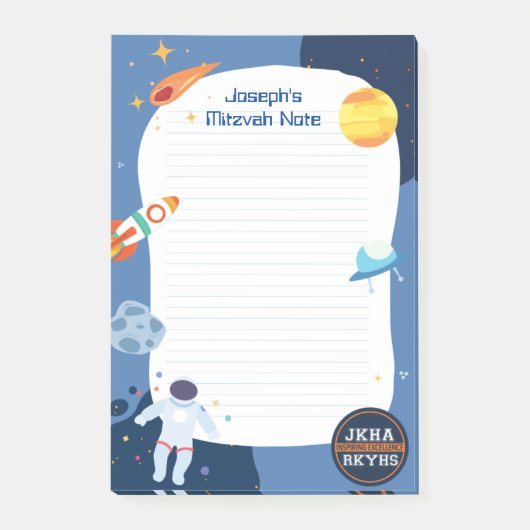 Space Mitzvot Post-it Klebezettel (Vorderseite)