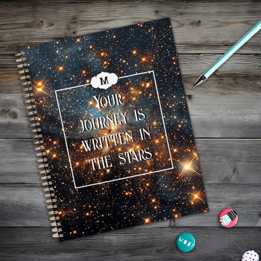 Space Modern Galaxy Monogram Inspiration Planer
