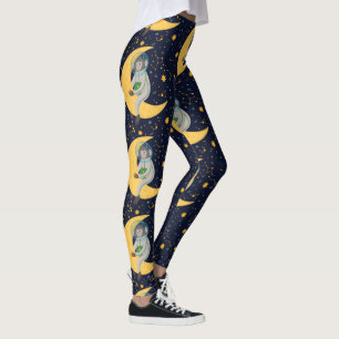 Space Monkey Muster Leggings