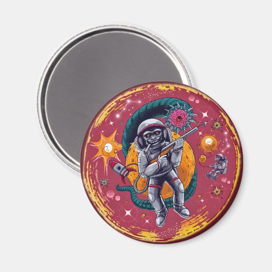 Space Monkey Swagger Magnet (Vorderseite/Rückseite)