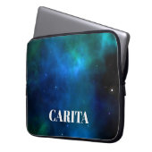 Space Monogram Electronics Bag Laptopschutzhülle (Vorderseite Links)