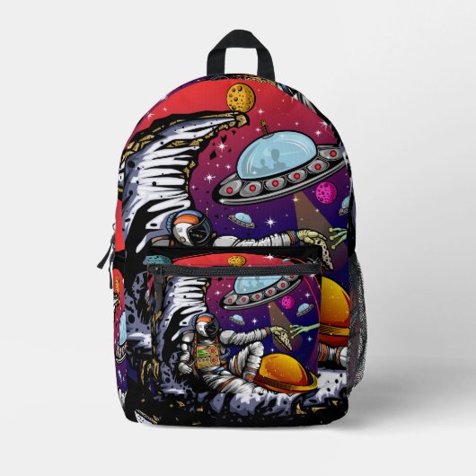 Space Moon Cheese Bedruckter Rucksack (Vorderseite)
