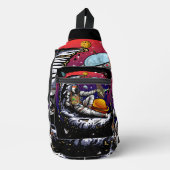Space Moon Cheese Crossbody Bag (Vorderseite)