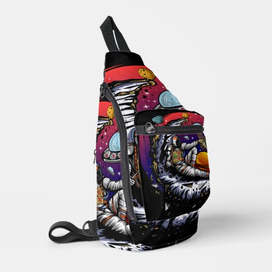 Space Moon Cheese Crossbody Bag (Linke Seite)