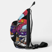 Space Moon Cheese Crossbody Bag (Rechts)