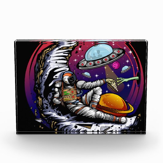 Space Moon Cheese Fotoblock (Vorderseite)