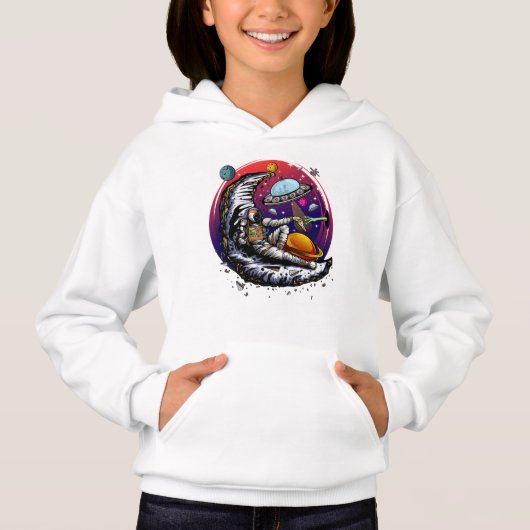 Space Moon Cheese Hoodie (Vorderseite)