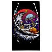 Space Moon Cheese Kleine Geschenktüte (Rückseite)