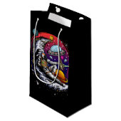 Space Moon Cheese Kleine Geschenktüte (Vorderseite Schrägansicht)