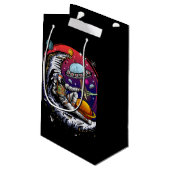 Space Moon Cheese Kleine Geschenktüte (Rückseite Schrägansicht)
