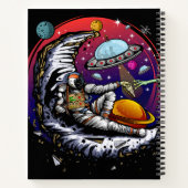 Space Moon Cheese Notizblock (Rückseite)