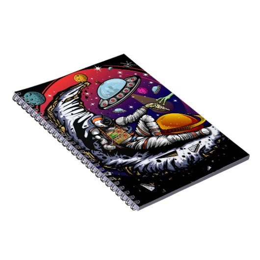 Space Moon Cheese Notizblock (Rechte Seite)