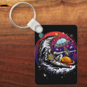 Space Moon Cheese Schlüsselanhänger (Vorderseite)