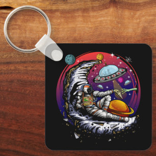 Space Moon Cheese Schlüsselanhänger