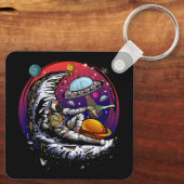 Space Moon Cheese Schlüsselanhänger (Rückseite)