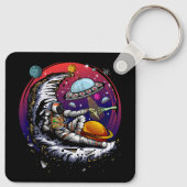 Space Moon Cheese Schlüsselanhänger (Rückseite)