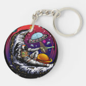 Space Moon Cheese Schlüsselanhänger (Rückseite)