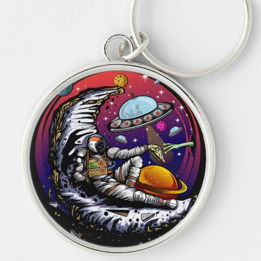 Space Moon Cheese Schlüsselanhänger (Vorne)