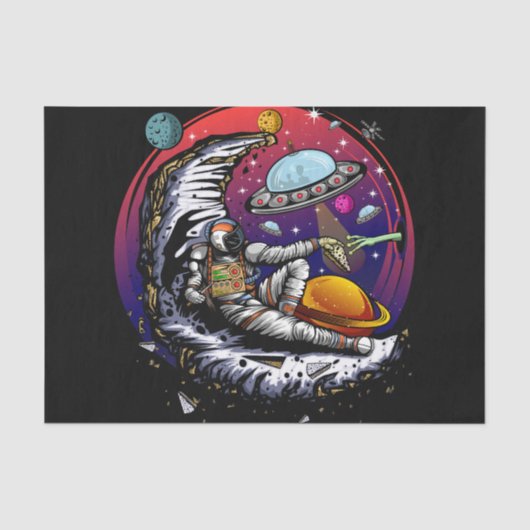 Space Moon Cheese Seidenpapier (Vorderseite)