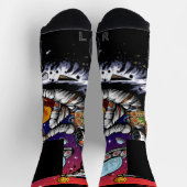Space Moon Cheese Socken (Oben)