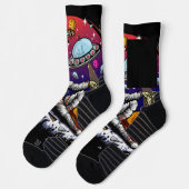 Space Moon Cheese Socken (Links)