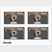 Space Mops 3D Rechteckiger Aufkleber (Blatt)