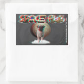Space Mops 3D Rechteckiger Aufkleber (Tasche)