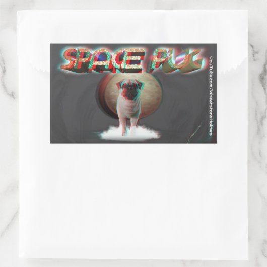 Space Mops 3D Rechteckiger Aufkleber (Tasche)