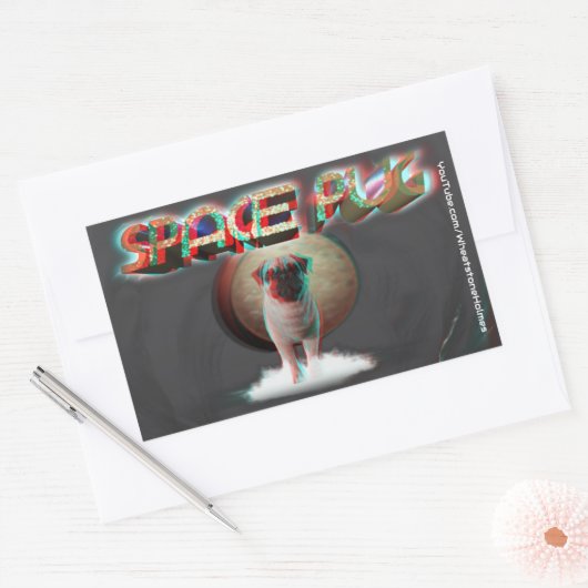 Space Mops 3D Rechteckiger Aufkleber (Umschlag)