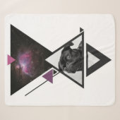 Space Mops | Black Mops Dog Gift Idee für Mops Lie Sherpadecke (Vorderseite (Horizontal))