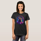 Space Mops Dog Mama Vater Mops T-Shirt (Vorne ganz)