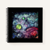 Space Mountain/3 Planets SpaceCake Notebook Notizblock (Vorderseite)