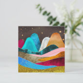 Space Mountains Einladung (Stehend Vorderseite)