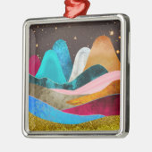 Space Mountains Ornament Aus Metall (Links)