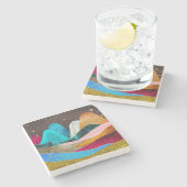 Space Mountains Steinuntersetzer (Seitenansicht)