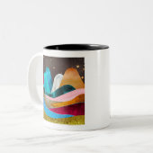 Space Mountains Zweifarbige Tasse (Vorderseite Links)