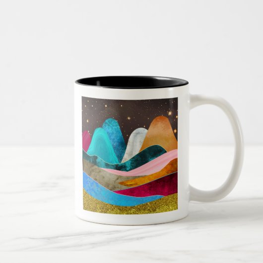 Space Mountains Zweifarbige Tasse (Rechts)