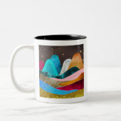 Space Mountains Zweifarbige Tasse (Links)