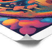 Space Mushrooms Poster (Ecke)