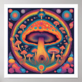 Space Mushrooms Poster (Vorne)
