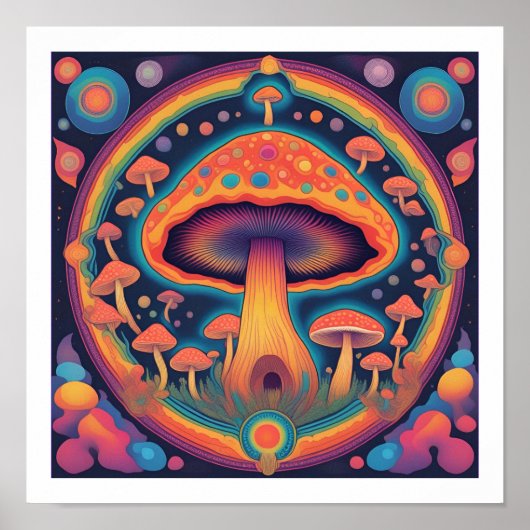Space Mushrooms Poster (Vorne)