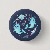 Space Narwhals Button (Vorderseite)
