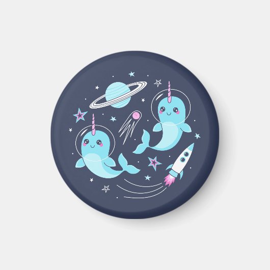 Space Narwhals Magnet (Vorne)