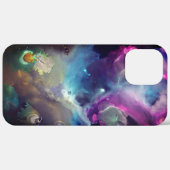 Space Nebel rosa blaugelbe Alkoholtupfer Kunst Case-Mate iPhone Hülle (Hinten (horizontal))