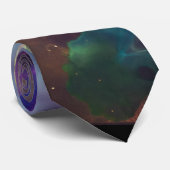 Space Nebel rosa blaugelbe Alkoholtupfer Kunst Krawatte (Gerollt)