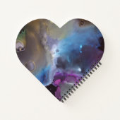 Space Nebel rosa blaugelbe Alkoholtupfer Kunst Notizblock (Rückseite)