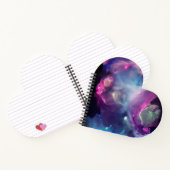 Space Nebel rosa blaugelbe Alkoholtupfer Kunst Notizblock (Innenseite)