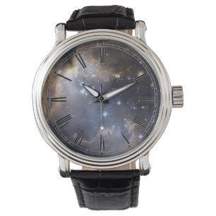 Space Nebula Galaxy Roman Numeral Armbanduhr